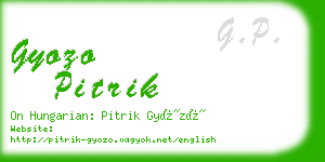 gyozo pitrik business card